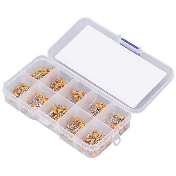 Kit Surtido De Condensadores Cerámicos, Alta Capacidad 300PCS Estabilización De Capacitancia Condensador Cerámico Monolítico En Forma De Disco Para Computadora Para Interruptor