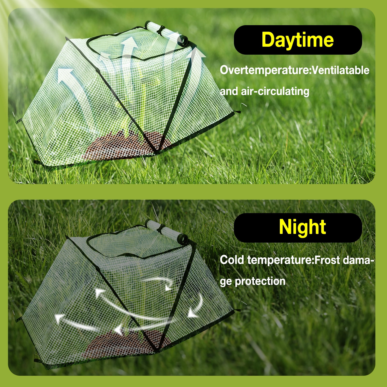 Foldable Greenhouse Cover Enduring Mini Greenhouse with Breathable Mesh Portable Small Hothouse for Garden