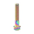 thumbnail image 4 of Wanyifa Titanium Flange 12 Point M6 x10 15 20 25 30 35 40 45 50mm Screw Bolt,M6x30mm,Rainbow,4 Pcs, 4 of 7