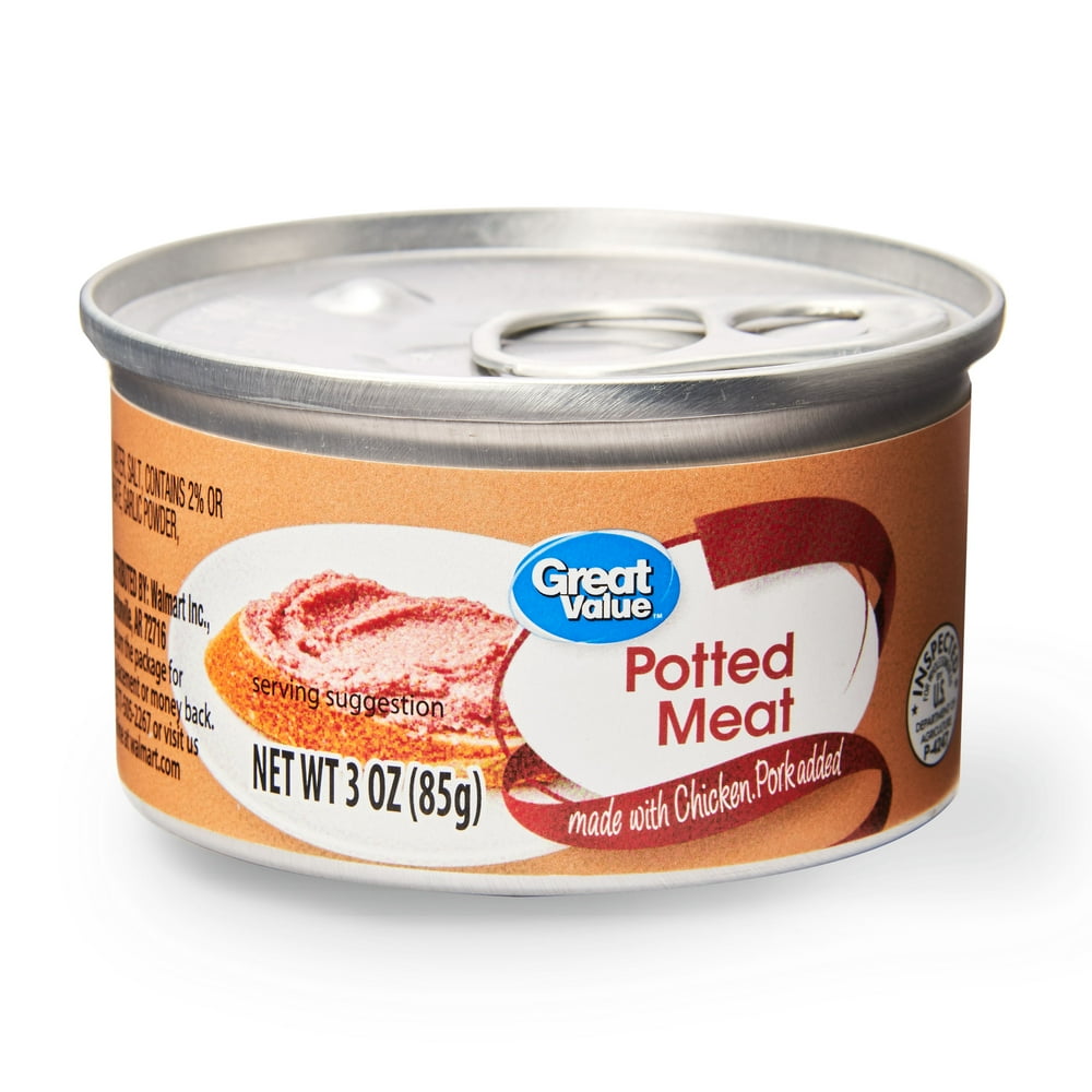 Great Value Chicken & Pork Potted Meat, 3 oz Can
