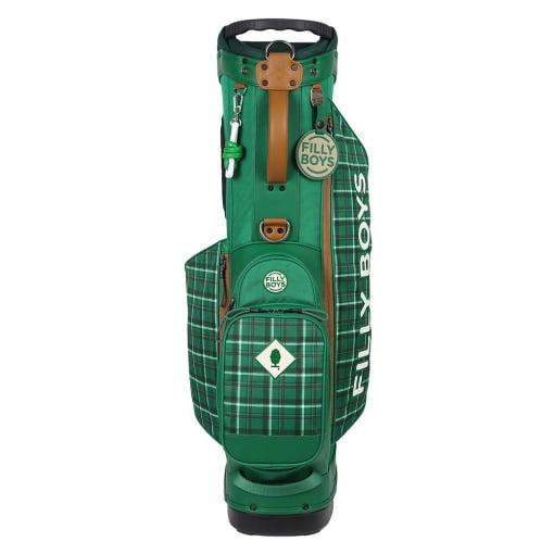 Filly Boys Women's Stand Golf Bag 8.5-Inch Lightweight Green Check Pattern with Dividers