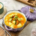 thumbnail image 3 of Enameled Cast Iron Dutch Oven, Pumpkin dutch oven, Pumpkin Dutch Oven with Lid Covered Stockpot, Double Handle, 4-Quart Non-Stick, Safe for All Stovetops, Thanksgiving Decor, 3 of 7