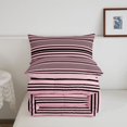 thumbnail image 5 of Erosebridal Geometric Lines Pattern Queen Comforter Set,Abstract Striped Comforter Sets Queen,Pink Reversible,3pcs,1 Comforter and 2 Pillowcases, 5 of 7