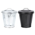 thumbnail image 1 of CIMAXIC 2Pcs Lovely Household Mini Trash Cans Tabletop Mini Garbage Containers with Lid,3.74"X3.54"X2.36", 1 of 5