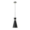 thumbnail image 3 of 1 Light Pendant Frame Finish Matte Black + Brushed Nickel, 3 of 3