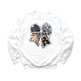 thumbnail image 4 of Honor the Brave Sweatshirt for Women, Teens & Girls Patriotic Coquette Bow Pullover White Sweatshirt Youth Large, 4 of 5