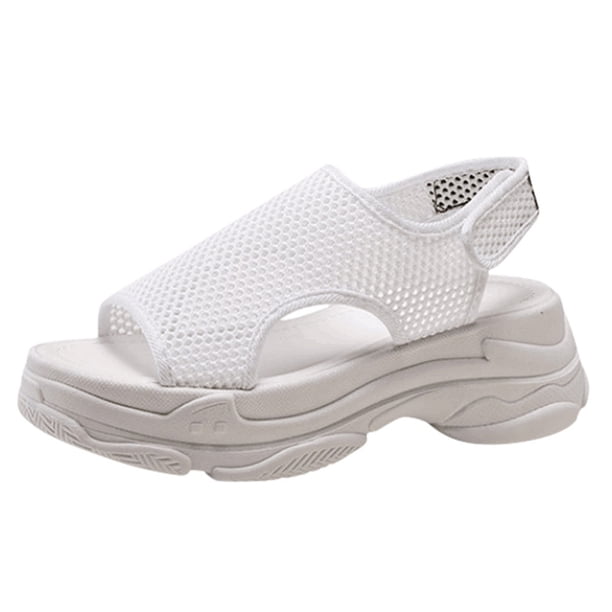 Sandalias transpirables de moda para mujer, sandalias casuales con boca de pez y fondo de bizcocho Wmkox8yii shjk2137