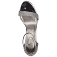 thumbnail image 3 of BANDOLINO Womens Silver Glitter Padded Insole Ankle Strap Adjustable Strap Armory Round Toe Block Heel Buckle Dress Sandals Shoes 9.5 M, 3 of 4