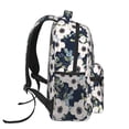 thumbnail image 3 of Wukai Floral Flowers Blue Laptop Backpack Casual Travel Backpack Large School Bag for College, Business,Travel-One Size, 3 of 5
