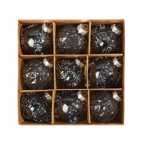 Billuyoard El juego de árbol de decoraciones navideñas festivas para mascotas de 9 piezas añade un toque de elegancia a los adornos para Kits de decoración para fiestas Estilo 3