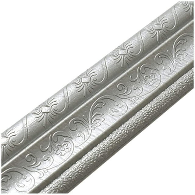 Cozylkx 90"x 3" Autoadhesivo Flexible Espuma Moldeado Decoración, 3D Adhesivo Decorativo Línea de Pared Papel Pintado Borde para Hogar, Oficina, Hotel DIY Decoración, Blanco Ormromra WMZL-637-2