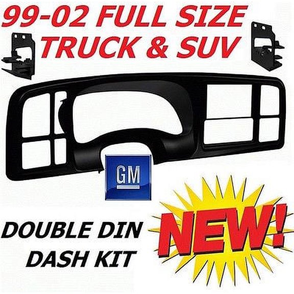99 00 01 02 SILVERADO SIERRA CAR STEREO RADIO DOUBLE DIN INSTALLATION DASH KIT