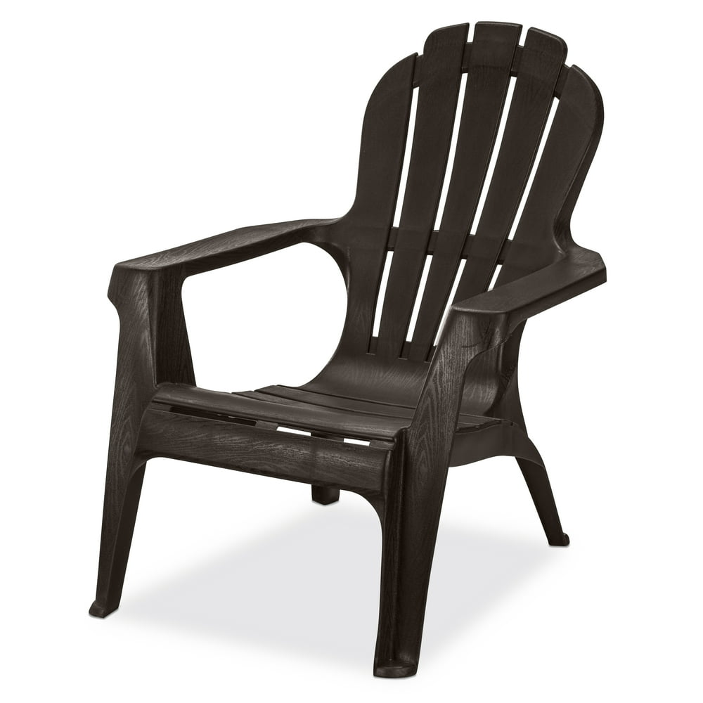 US Leisure Resin Adirondack Plastic Patio Furniture Chair, Brown