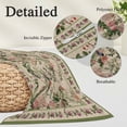 thumbnail image 2 of Beige Spring Floral Pillow Covers, Linen Long Throw Pillow Case, Elegant Pastoral Flowers Birds Watercolor Holiday Pillow Protector Decorative Cushion Cover for Living Room/Bedroom 16" x 24", 2 of 8