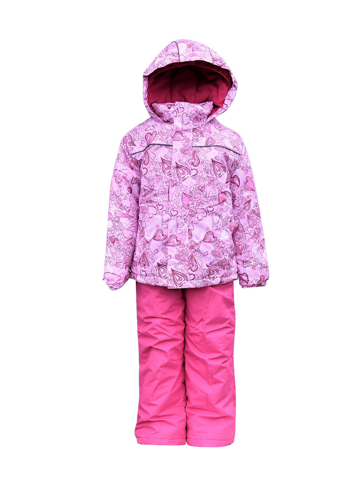 Kids Winter Puffer Jacket and Snow Pants Girls 2-Piece Snowsuit Ultralight Skisuit Set Pink 4-5 Years 