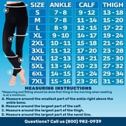 Extra Wide Compression Footless Pantyhose for Women 20-30mmHg Black, 4X-Large