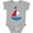 AC-Heather Grey, variant on Personalized Sailboat Boys or Girls Baby Bodysuit