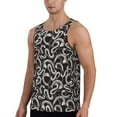 thumbnail image 2 of Xecao Hand Drawn Snake Men's Tank Top Workout Quick Dry Sleeveless Gym Jogging Muscle Shirts Summer Swim Beach Tops, 2 of 9