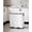 White, variant on TEQIN Stainless Steel Dual Compartment Kitchen Trash Can, 2 x 10.6 gal  Pedal Garbage Bin with Soft-Close Lids, Removable Inner Buckets, Step-on Garbage Cans for Waste Sorting Recycling