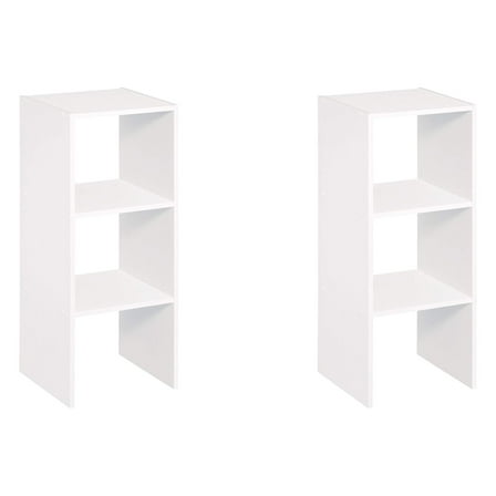 ClosetMaid Decorative Home Stacking 31" 2-Cube Organizer Storage, White (2 Pack)