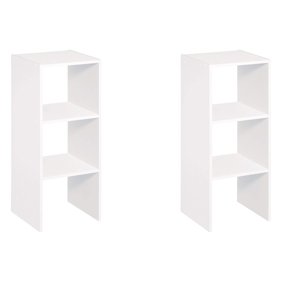 ClosetMaid Decorative Home Stacking 31 "2 -Cube Organizer Storage، White (2 Pack)