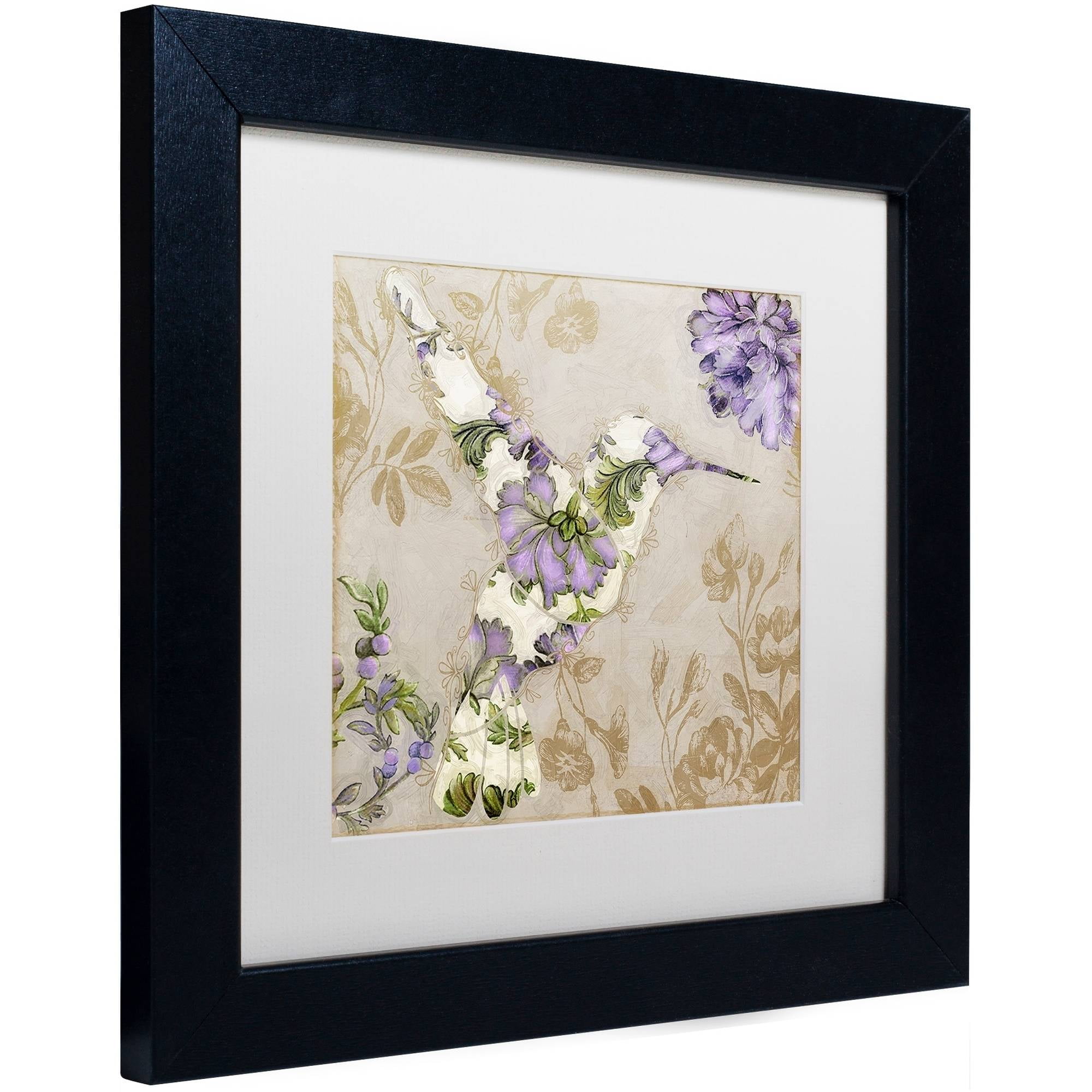 Trademark Fine Art "Winged Tapestry IV" Canvas Art by Color Bakery White Matte, Black Frame