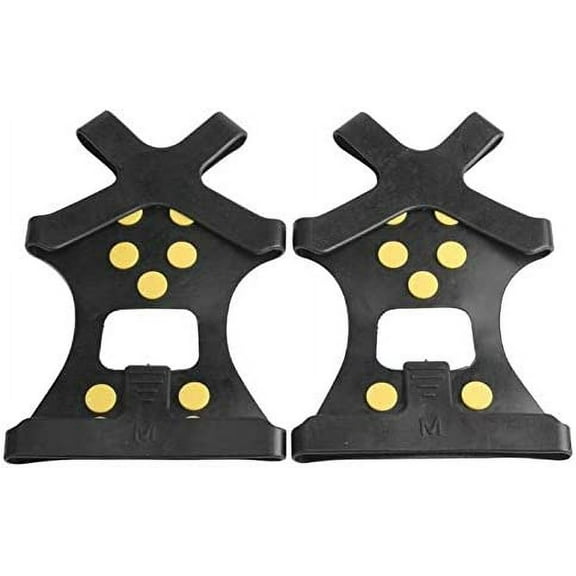 Non Slip Gripper Spike, 10 Studs Universal Ice Snow Shoe Spiked Grips Cleats Crampons Winter Climbing Camping Anti Slip Shoes Cover Climbing Climbing (Color : M)