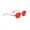 Red, variant on Adult Polygon Sunglasses Metal Frame Vintage Style UV400 Protection Universal Fit Durable Classic Look For All
