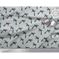 thumbnail image 3 of Soimoi Gray Cotton Jersey Fabric Dolphin & Bubbles Ocean Printed Craft Fabric by the Yard 64 Inch Wide, 3 of 3