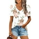 thumbnail image 2 of Fiudx Camisas para Mujer Mujer Moda Casual Manga Corta Suelta Camiseta Blusa Tops, 2 of 5