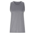 thumbnail image 4 of Homenesgenics Tank Tops for Women under $5 Women's Sleeveless Summer Casual Tops Round Neck Solid Sleeveless Vest Tops Gray M, 4 of 6