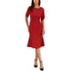 thumbnail image 2 of INSPIRE CHIC Vestido de cóctel para mujer con mangas de cuentas, vestido formal de invitada de boda tipo sirena, bodycon midi 2XL rojo oscuro, 2 of 6