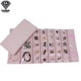 thumbnail image 3 of Fashion Velvet Zipper Jewelry Roll Bag for Jewellery Ring Earrings Organizer Storage Bag Portable Necklace Display Cases 5 Color Set Jewelry roll 2, 3 of 6