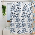 thumbnail image 3 of Blue Fruit Waterproof Shower Curtain, 72"x72" Washable Polyester Fabric Shower Curtains for Bathroom, Vintage Plant Nature Botanical Flower Floral Decorative Bathtub Curtain Sets with Hooks, 3 of 9