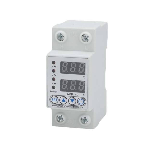 Kearding Pantalla LED Dispositivo de protección contra sobrevoltaje Pantalla digital Botón Operación Protector ajustable Relé electrónico Accesorios para electrodomésticos