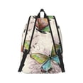 thumbnail image 3 of Naloa Canvas Backpack for Men Women Flying Butterflies-1 Print Rucksack Casual Travel Daypack Large and Small Durable College Tote Satchel Bookbag for Teens, 3 of 8