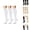A-White80, variant on Women's Socks Knee-High Ribbed Spring And Winter Solid Color Socks 3 Pairs Thin Classic Holiday Hosiery