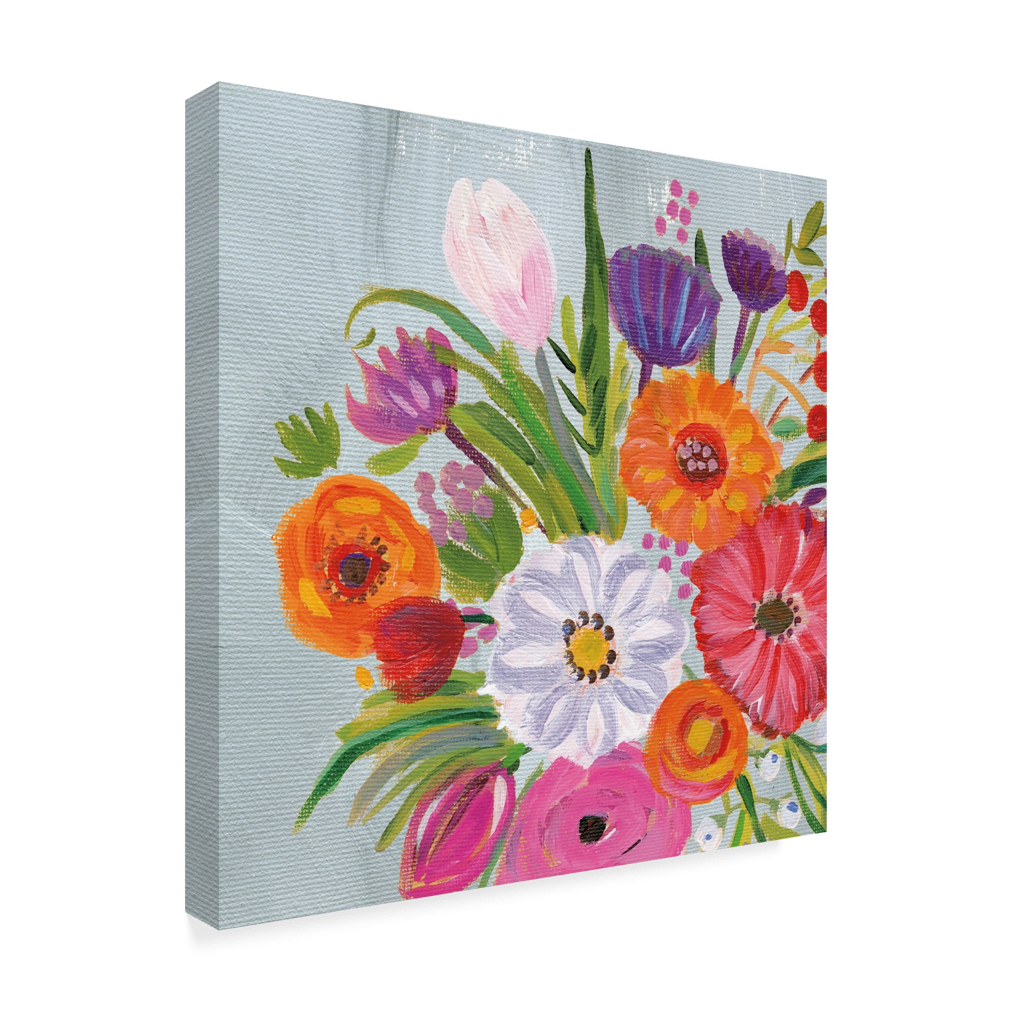 Trademark Fine Art 'Vintage Floral IV Flipped' Canvas Art by Farida Zaman