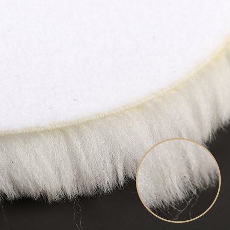 SEARCHI 4 Piece Self Adhesive Wool Polishing Disc Kit, Paint Waxing Wool Wheel, Automobile Beauty Waxing Sponge Wheel, with Self Adhesive Suction Cup, Used for Car Polishing and Waxing