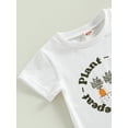 thumbnail image 4 of Kids Baby Boys Summer Outfits Letter Print Short Sleeve T-shirt and Casual Elastic Drawstring Shorts Set, 4 of 8