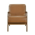 thumbnail image 5 of Lexicon Gabe Faux leather Accent Chair in Matt brown, 5 of 7