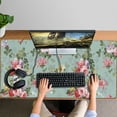 thumbnail image 4 of Long Mouse Pads for Desk,Pioneer Flower Floral Print Pattern Desk Mats on Top Of Desks, Desk Mouse Pad Extra Large with 3mm Non-Slip Base and Stitched Edge for Gaming,Office,Work,Home 47.3"x23.6", 4 of 6