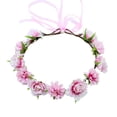 thumbnail image 1 of New Handmade Mori Simulation Fabric Flower Wreath Adjustable Bohemian Wreath Hair Bands, 1 of 4