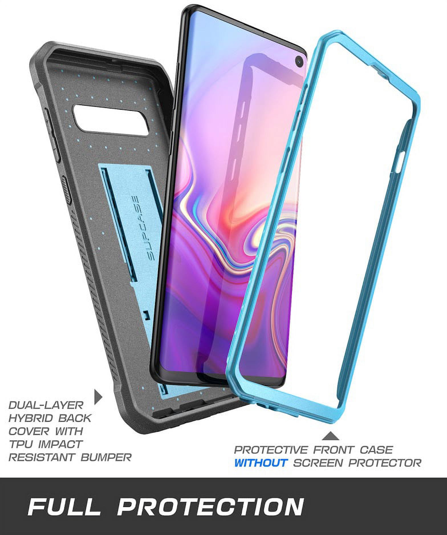 Samsung Galaxy S10 Case (2019 Release) SUPCASE Unicorn Beetle Pro Series Full-Body Dual Layer Rugged with Holster & Kickstand Without Built-in Screen Protector (Blue) - image 3 of 8