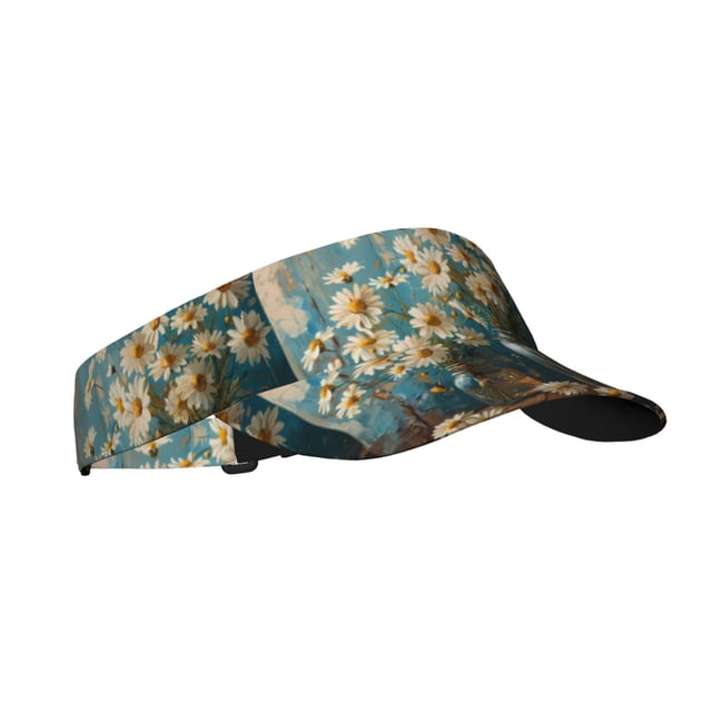Balery Delicate White Daisy Jars Gorra deportiva con visera ajustable para mujer y hombre (talla única)