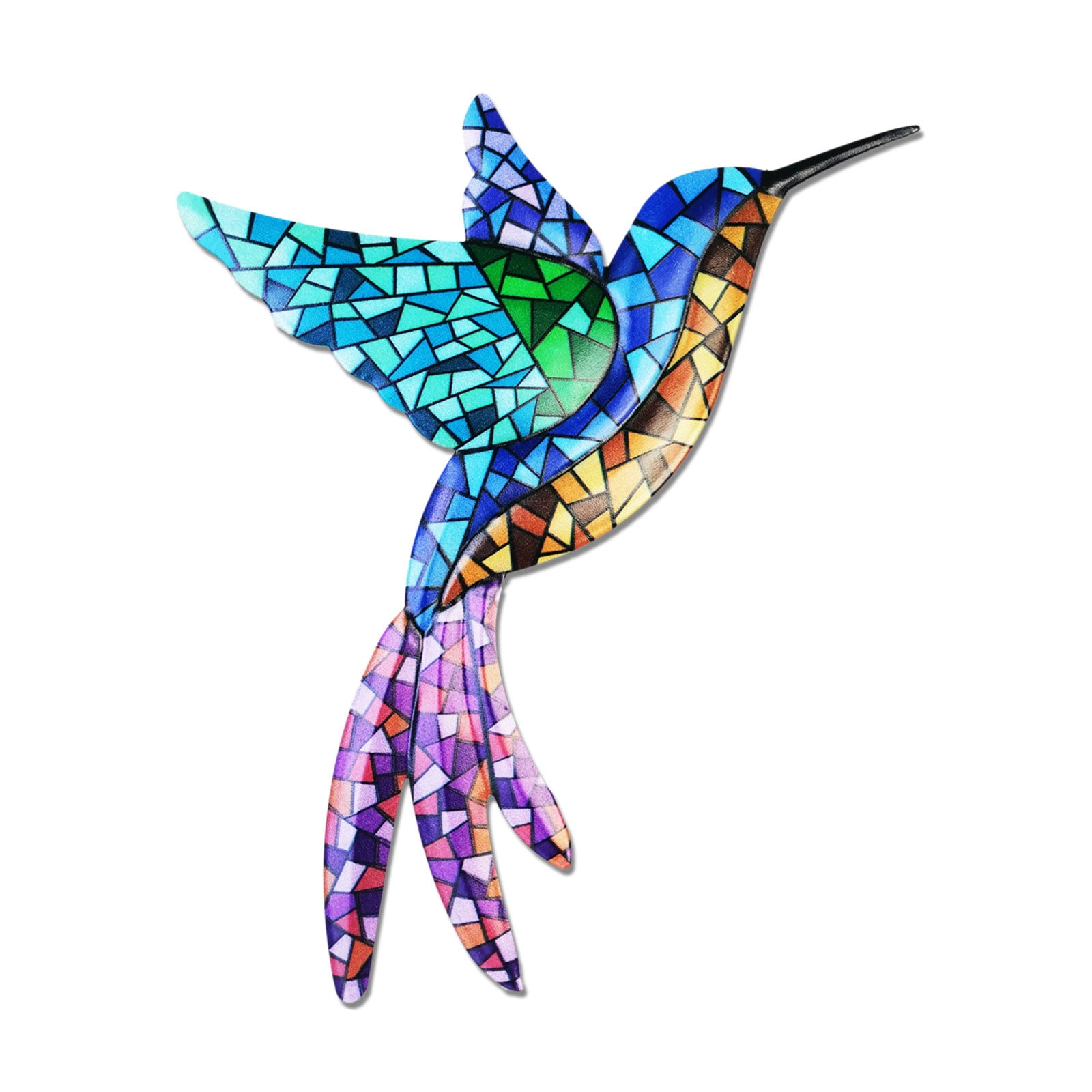 Wrought Iron Hummingbird Ornament Metal Wall Art Decor Hanging Crafts