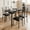 black, variant on 5-Piece Dining Table Set for 4, Modern Kitchen & Dining Room Table and Chair Set with Cushioned Seats, Space-Saving Dinette Set for Small Spaces, Apartment, Breakfast Nook,Brown