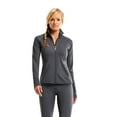 thumbnail image 3 of Expert Brand Women's Zip Up Training Sports Jacket, Charcoal, Large, 3 of 5