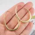 thumbnail image 7 of Alexcraft Teardrop Hoop Earrings for Women - 14k Gold Plated Large Oval Pull Through Hoop Earrings Lightweight Jewelry Gift for Women Teen, 7 of 7