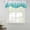 Teal, variant on Aqua White Ombre Tie Up Valance Curtains for Windows, Kitchen Curtains Window Treatments, Chic Modern Funny Abstract Striped Art Short Window Shades Valances for Bedroom Bathroom Cafe 42"x12"